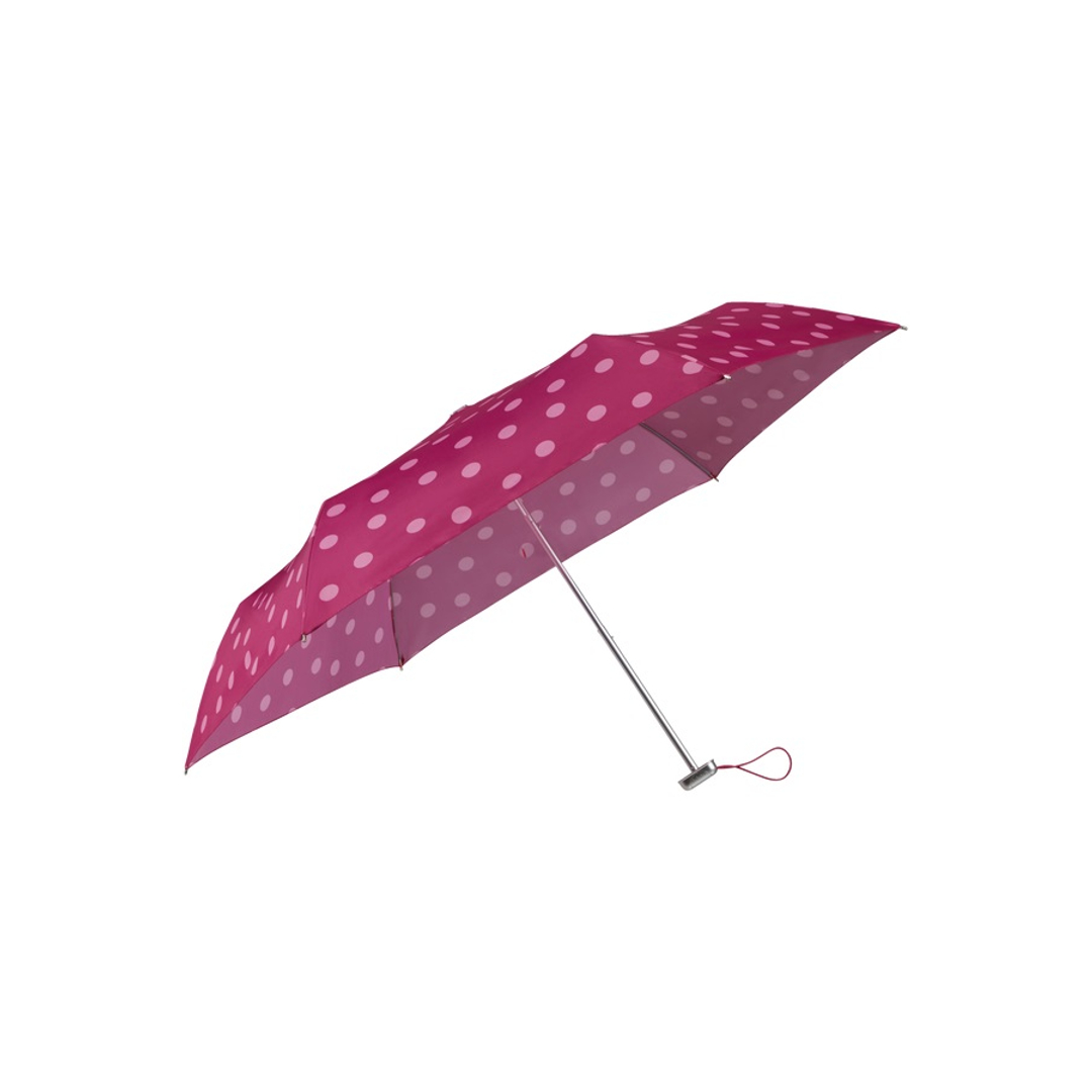 Samsonite ALU DROP S  manuális esernyő, pink pöttyös