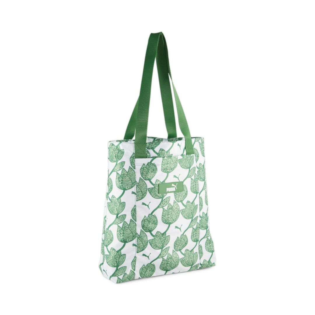 Puma Core Pop Shopper női táska / fitness táska, zöld-fehér virágos